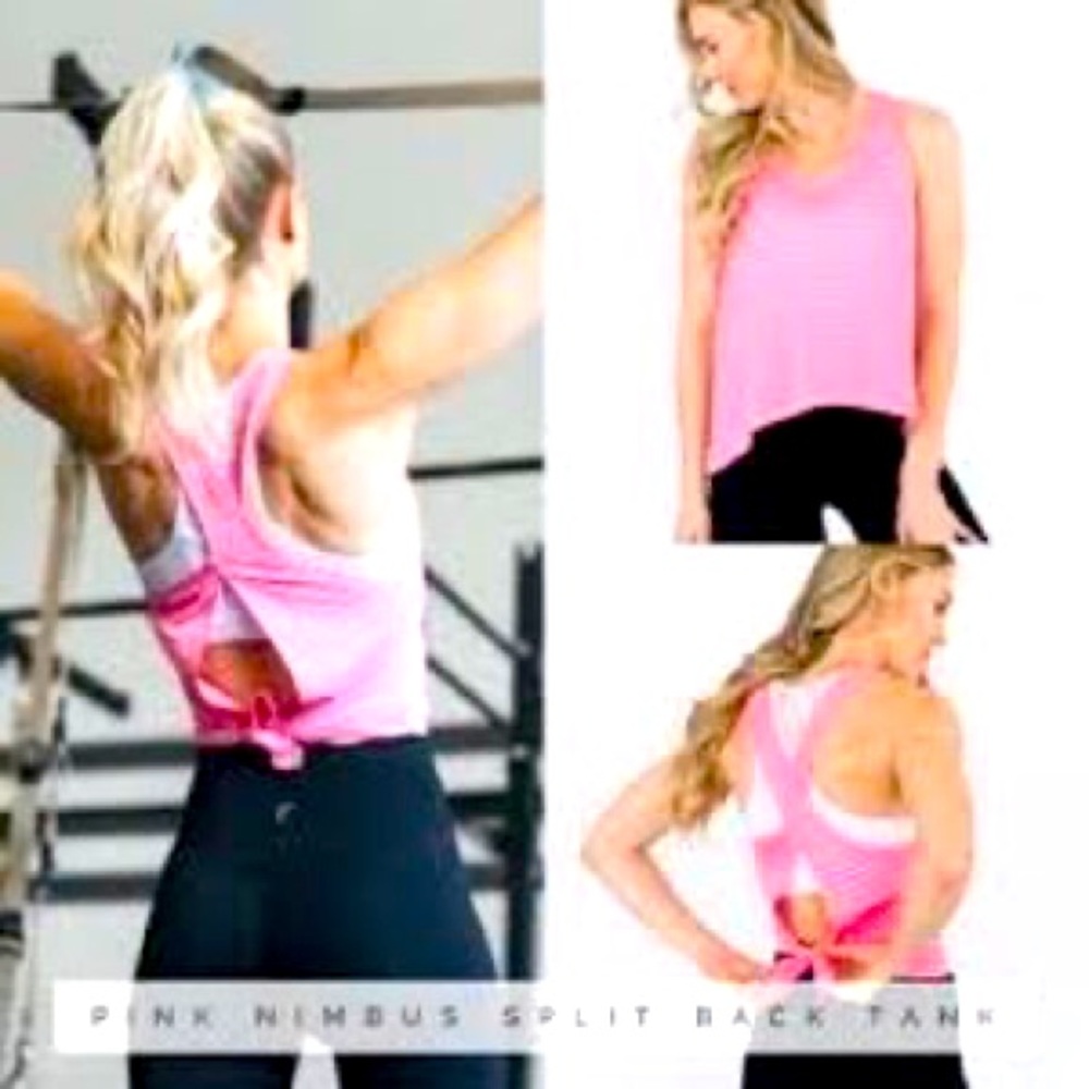 NWT Zyia Pink Nimbus Split Back Tank XS